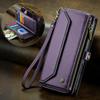 CaseMe (C36) Crossbody Wallet Case For iPhone 13 14 15 16 Pro Max Zipper Wrise Multi-functional Flip PU Leather Card Slots Holder Cover Protector