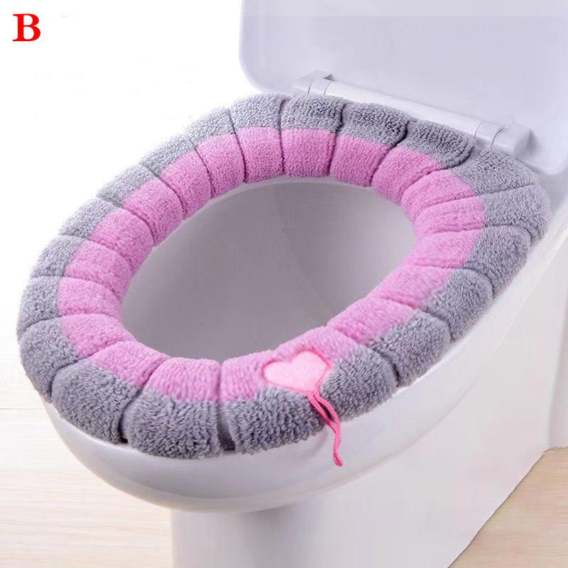 1Pcs Bathroom Toilet Seat Cover Soft Warmer Washable Mat Cover Pad Cushion Seat Case Toilet Lid Cover Accessories Bath Home