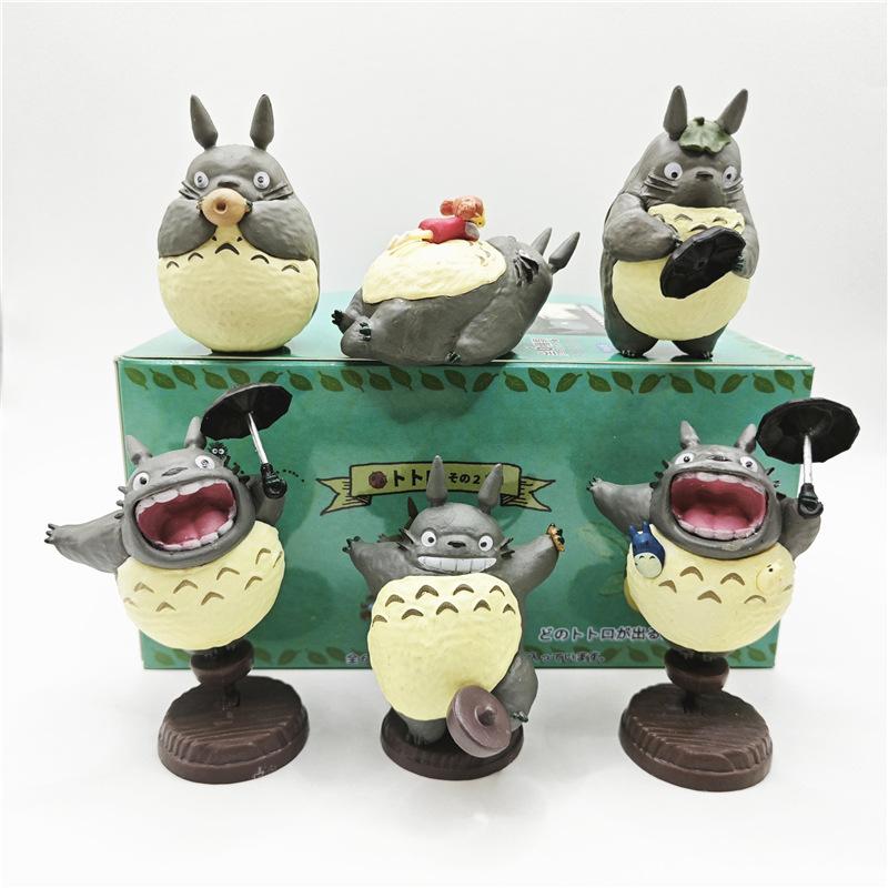 

My Neighbor Totoro Anime Peripheral 6pcs Totoro Surprise Blind Box Desktop Ornament Figure Birthday Gift Toy Figures Model 4cm-8cm серый