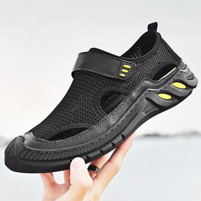Men's Sandals Summer New Trend Hole Shoes Toe Box Soft Bottom Breathable Outdoor Beach Shoes