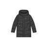 Mid-Length Fashion Casual Hooded Long Sleeve Down Jacket Men Outerwear Black F61M347904A-BK