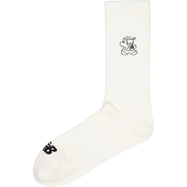 New Balance Attraction Lifestyle Illustration Collection Crew Socks Unisex 1 Pack White LAS42402-WT L