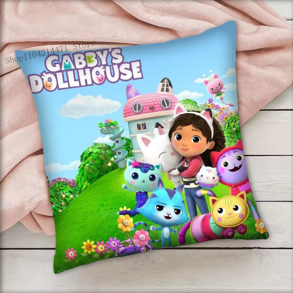 1 Stück G-Gabbys Puppenhaus Kissenbezug Quadratisch Schlafzimmer Sofa Freizeit Komfort Kissen Auto Wohnzimmer Heimdekoration