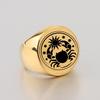 European Retro Round 22MM Laser-Engraved Cancer Crab Sun Star Stainless Steel Ring