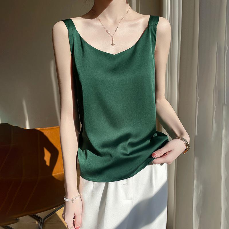 Satin V-Neck Camisole: Women's Versatile, Sexy Summer Top