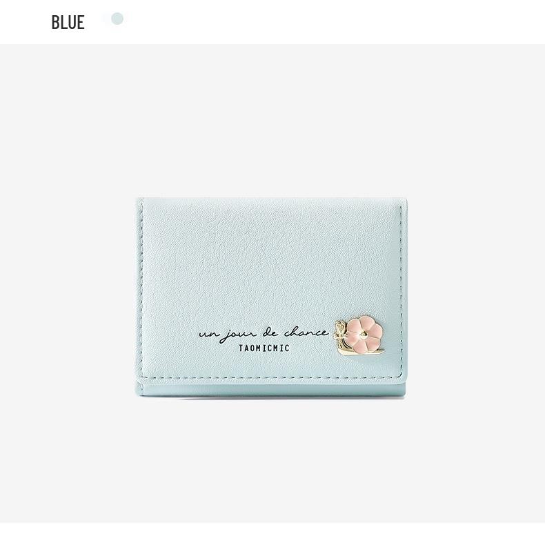 2025 Korean & Japanese Fresh Style Women's Tri-fold Ultra-thin Short Wallet - Trendy Coin Purse for Girls & Students