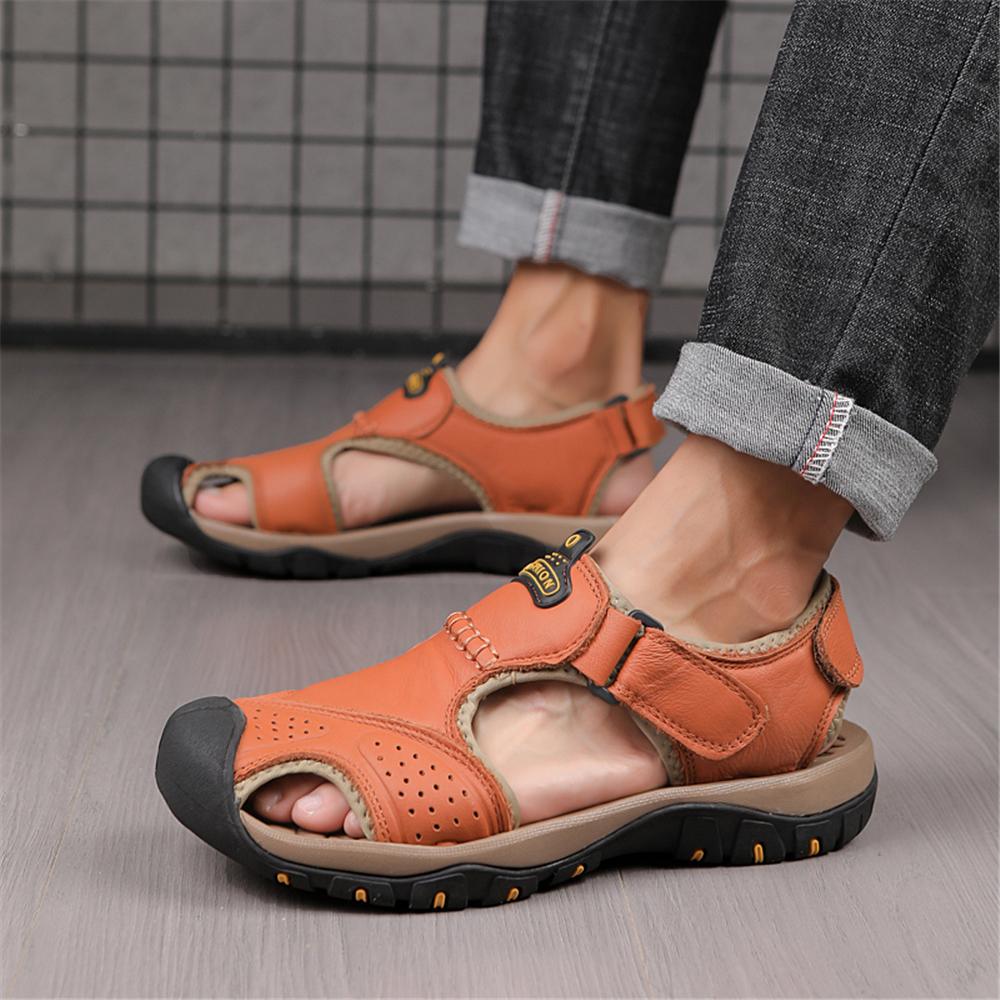 Durable Men's Open-Toe Slippers for Comfortable, Safe Outdoor Adventures