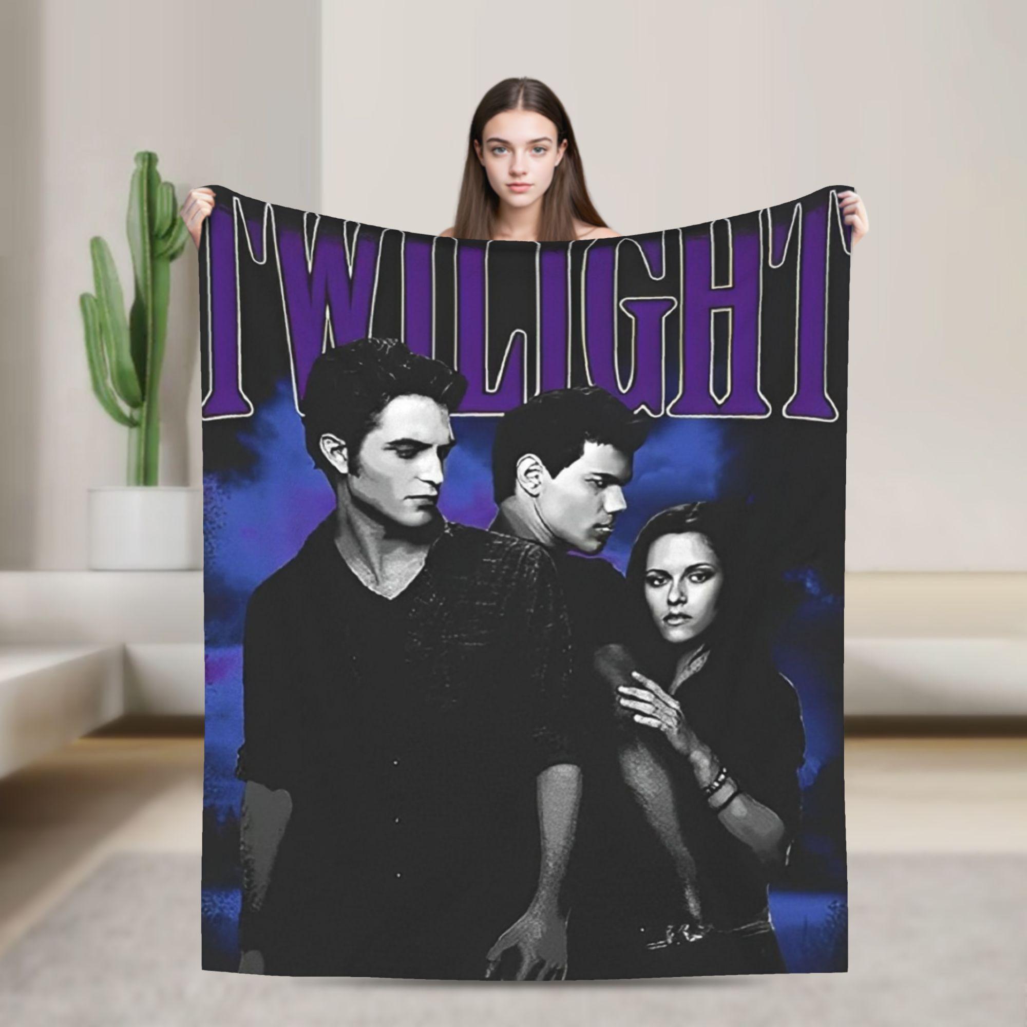Edward Cullen Retro 90 Twilight Movie Blanket Cover Coral Fleece Plush Robert Pattinson Throw Blankets for Home Couch Bed Rug 75x90cm