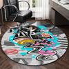 1pc Anime Character with Snake Round Carpet - Office Chair Mat, Anti-Slip Rug for Home Decor, Living Room, Bedroom, Game Room