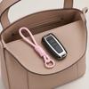 2Pcs Braided Rope Pendant Lightweight High-Elastic Keychain Holder with Reinforced Knot Design Macaron Color Mobile Phone Case Lanyard