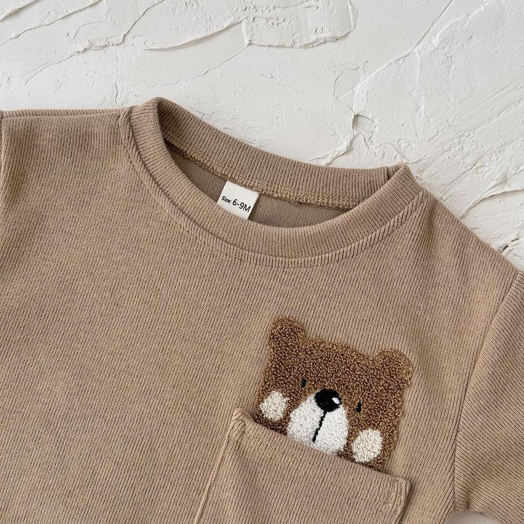 Completo Due Pezzi Orso per Bambini 2025: Felpa con cappuccio a maniche lunghe e pantaloni da jogging per ragazzi e ragazze