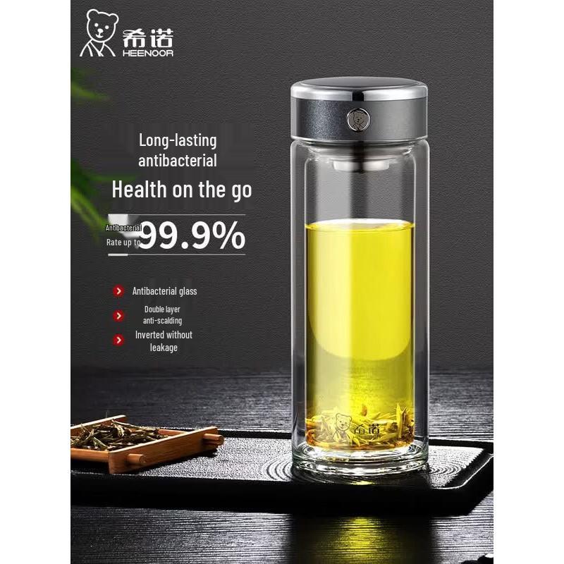 Heenoor Double-Layer Antimicrobial Insulated Glass Cup