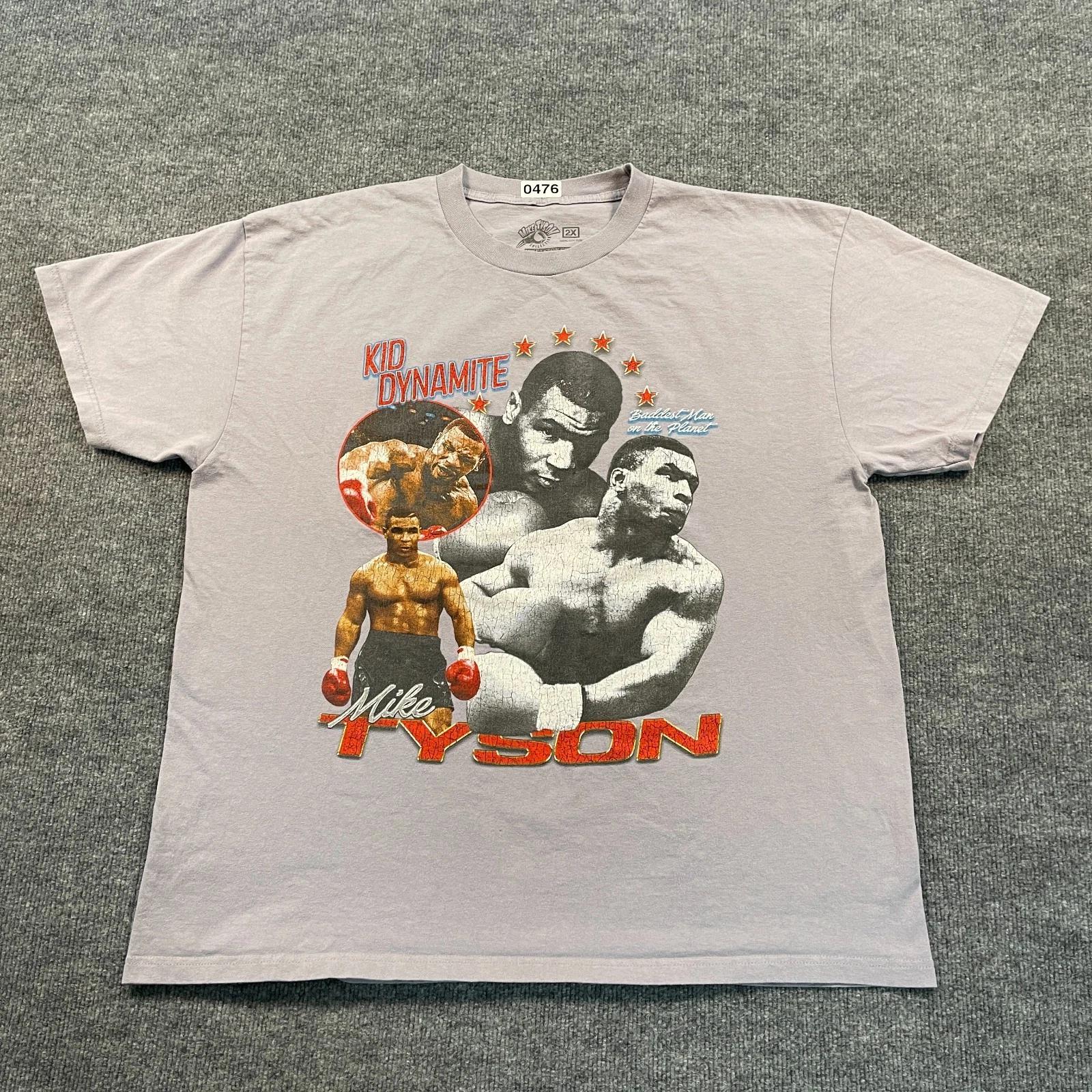 Футболка Майка Тайсона Kid-Dynamite 2XL 26x28 Серая 3XL