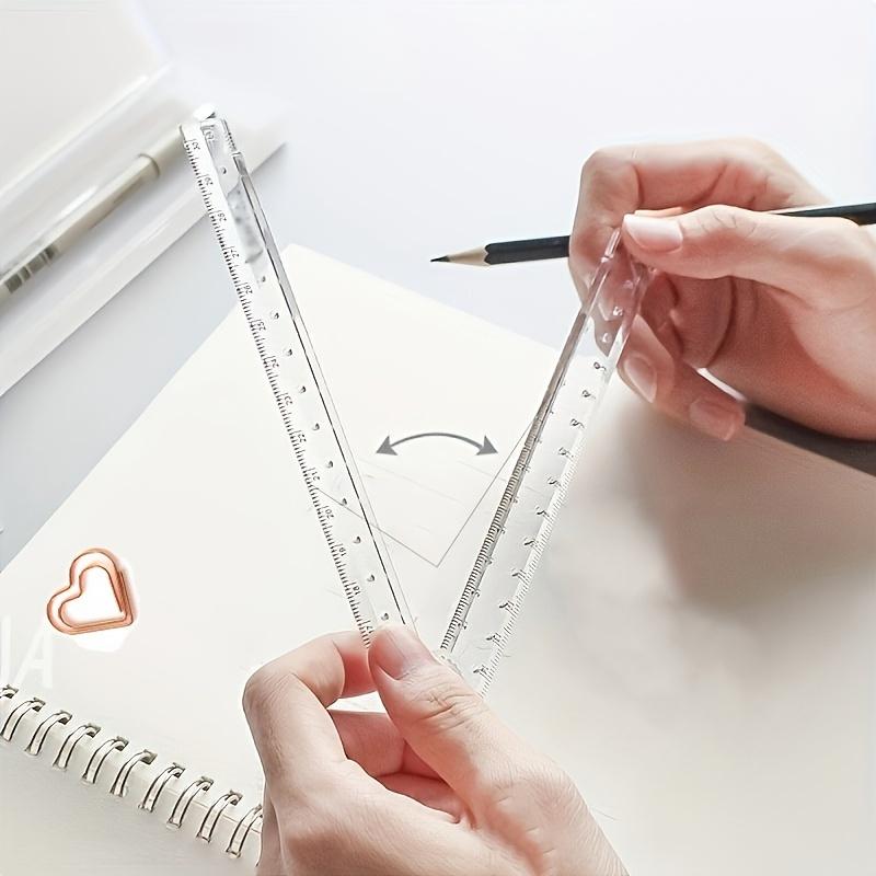 Sturdy transparent foldable ruler - suitable for school, home and office!
