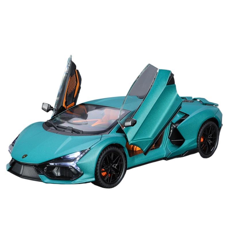 1/24 Lamborghini Revuelto Alloy Sports Car Model Diecast Metal Toy Racing Super Car Vehicles Model Sound and Light Simulation Childrens Gift