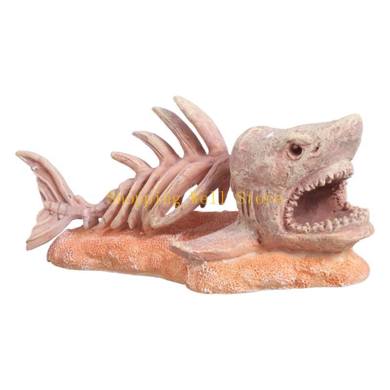 KX4B Funny Fishbone Crafts Simulation Hideouts Cave FishTank Landscaping