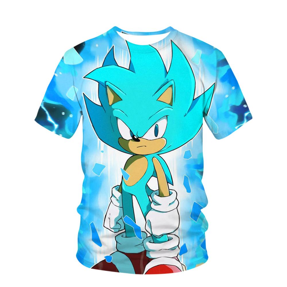 Round Neck 3D Print Fashionable Casual Short Sleeved Children's Boy T-shirts - Soft Medium Stretch Polyester Fabric Summer Relaxed Fit Clothing