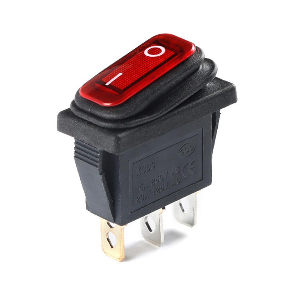 2/3 Pin Sealed Car On Off Switches Boat Waterproof Marine Toggle Rocker LED Switch Car Auto Boat Switch Push Button KCD3