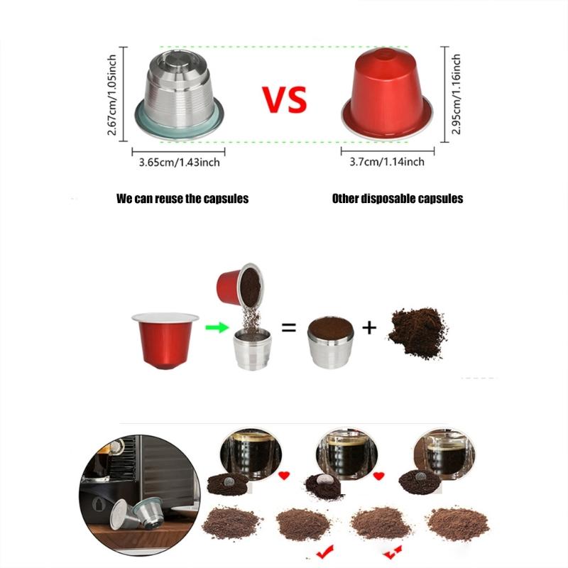 Coffee Capsules Accessories Set with Stainless Steel Spoon Filter Paper and Cleaning Brush for Easy Brewing Maintenance