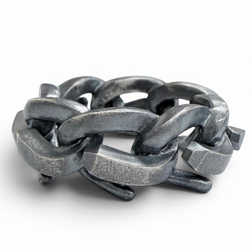 Excellent TIFFANY&Co. Ring ring Forge Link Ring Smoked finish Silver AG925 50 Used