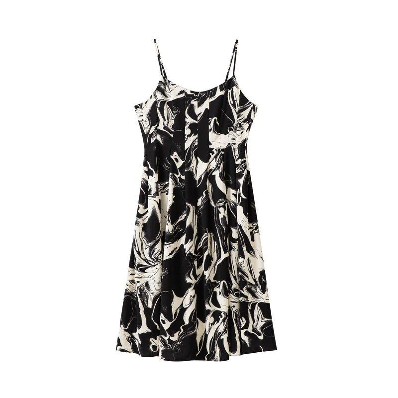 mm Slightly Fat Inner Wear Super Slimming Ink Strap Dress Ink Flow Shadow (Spot) L