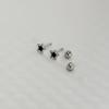 Versatile Black Star Stud Earrings for Women