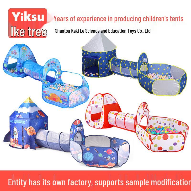 3-in-1 Kids' Yurt Play Tent and Tunnel Set for Indoor/Outdoor Use