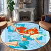 1pc Winx Club Carpet, Round Rug, Comfortable, Suitable for Entryways, Living Rooms, Office, And Bedrooms, Christmas Decoration