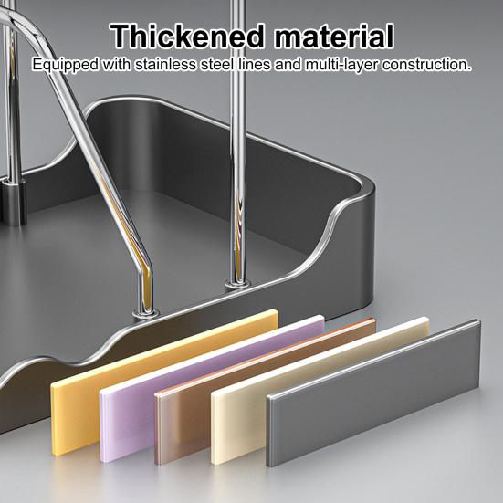 Countertop Pot Lid Holder Pan Lid Storage Rack with Drain Tray Pot Lid Stand with Spoon Rest While Cooking Kitchen