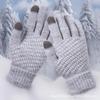 Women's Winter Touch Screen Wool Gloves - Thick Velvet, Korean Style, Cold-Proof, Cute, and Warm for Cycling