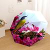 Bird On A Branch With Pink Flowers And Eggs Compact Travel Automatic Umbrella Compact 8Rib Design Lightweight Travel Essential Fashion Lovers