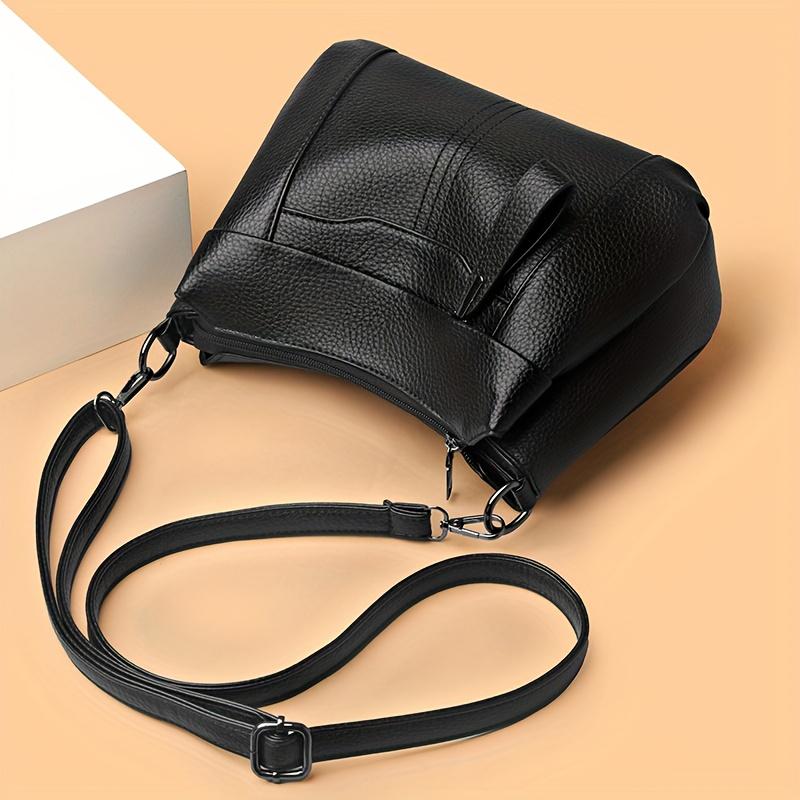 Chic Women's Leather Crossbody Bag Stylish Shoulder Purse Women'S Large Capacity Crossbody Bag