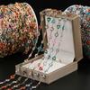 1m Copper Enamel Heart Link Chains Round Charms Handmade Chains for DIY Bracelet Necklace Waist Chain Jewelry Making Chain