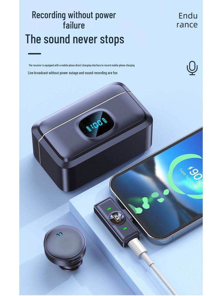 Wireless Lavalier Microphone for Outdoor Live Recording with Noise Reduction