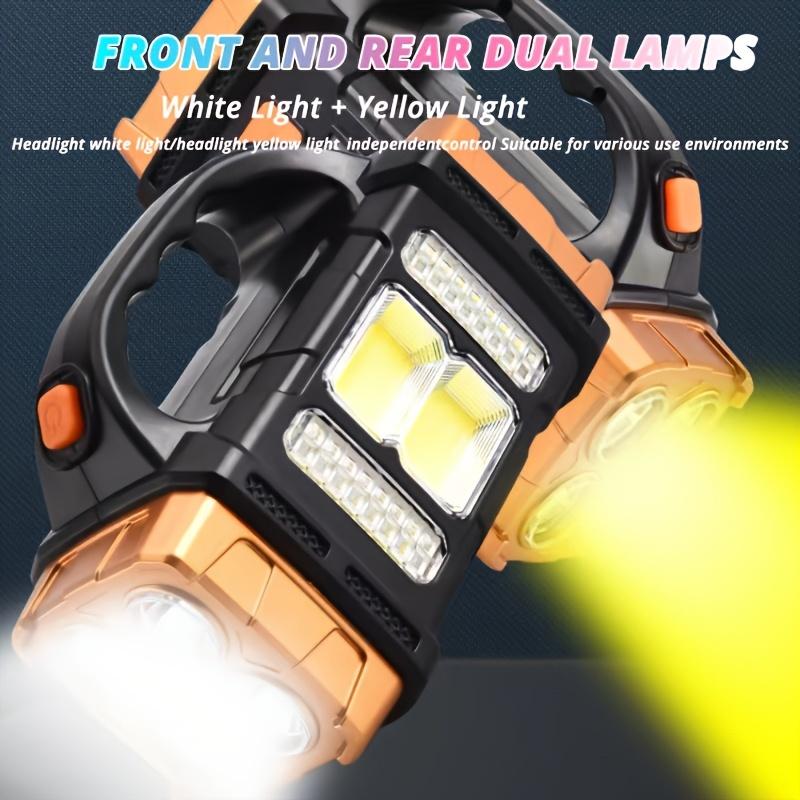 Portable Solar Flashlight, LED Handheld Flashlight, COB Floodlight,4 Modes Rechargeable Emergency Work Light, Suitable for Hiking,maintenance,fishing