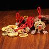 Gold Sand Zakiram Pendant: Wealth-Attracting Fortune Bag Keyring—Peace, Joy & Happiness Accessory