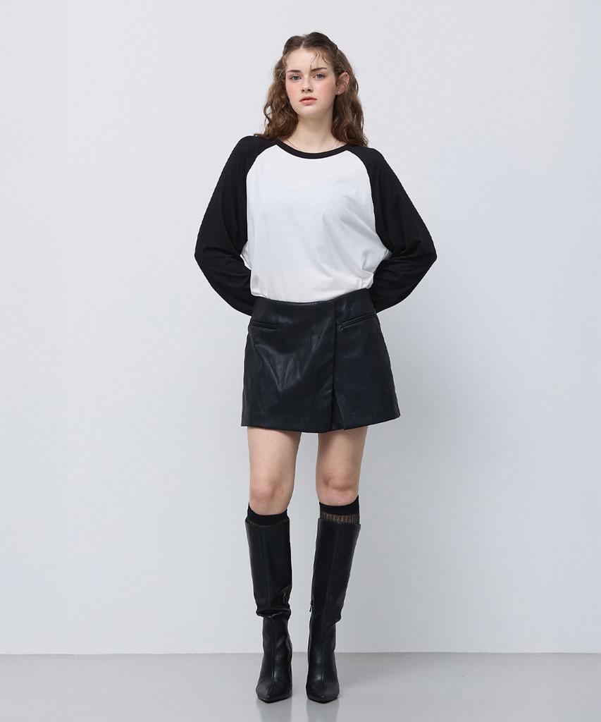 Rlrn Leather Mini Skirt Pants
