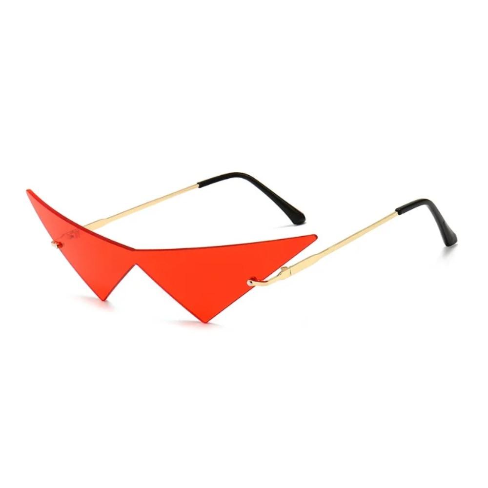 Anime Glasses Gothic Punk Cosplay Costume Oversized Cat Eye Rimless Sunglasses Accessories Props Trend Triangle Eyewear