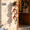 Wall Fireplace Decoration Santa Claus Wooden Hanging Ornament, Rustic Christmas Tree Decor with Gift for Kids Jute String, Farmhouse Holiday