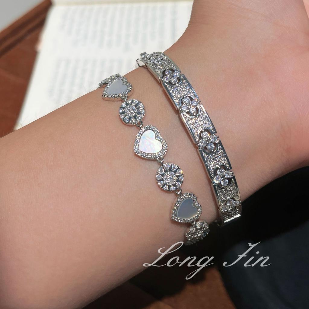 French Retro Sweet Shell Love Bracelet Niche Girl Heart Versatile High Sense Fashion Design Light Luxury Jewelry