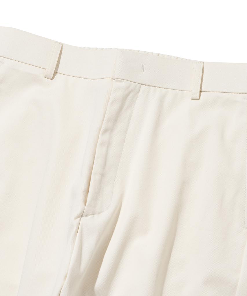 KNITTED Cotton Wide Cut Pants Ivory