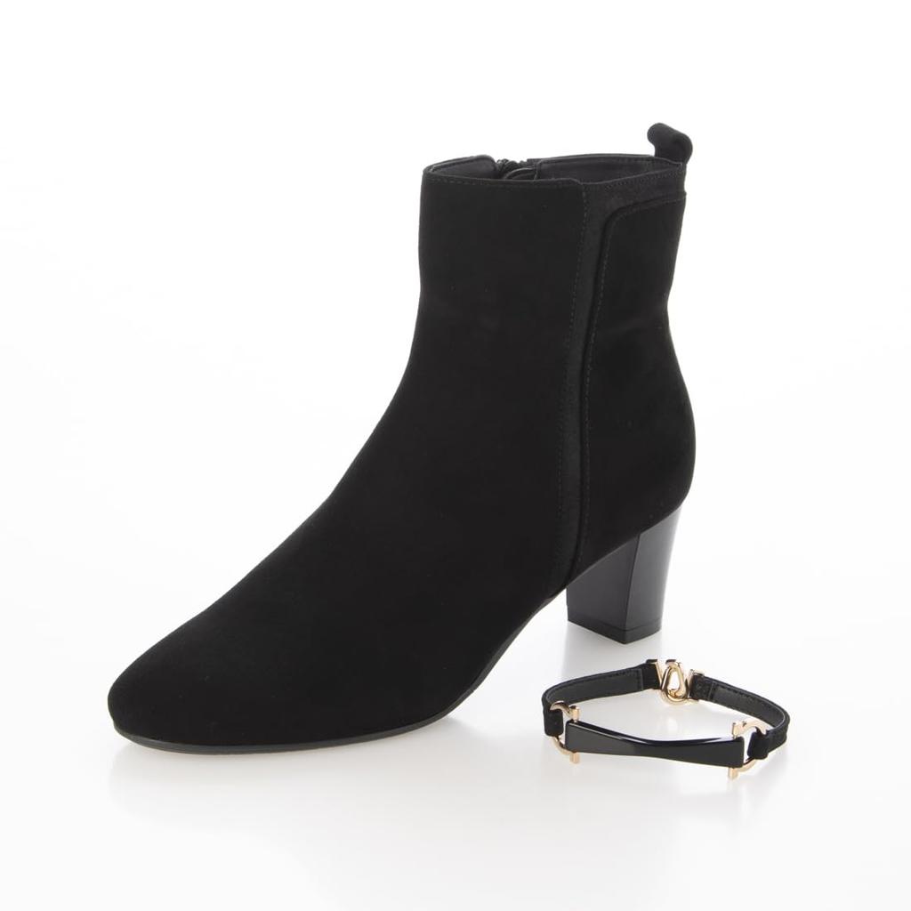 Modische Stiefel RRLC38048R Schwarzes Wildleder [Liz Raffine]