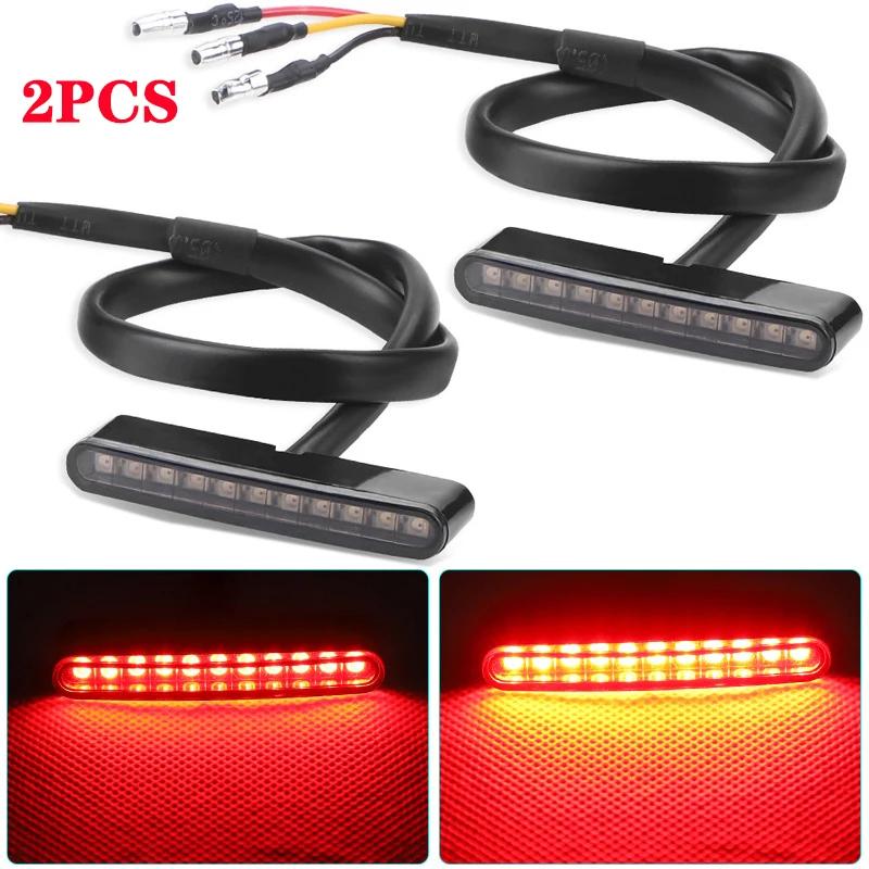 Motorcycle Mini Tail Light 5/11LED Motorbike Rear Brake Lamp Stop Warning Lamp For Scooter ATV Cafe Racer Bobber Kawasaki