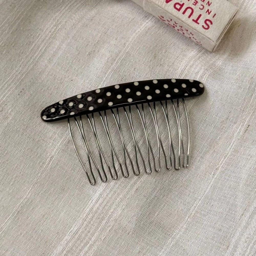 Non-Slip Hair Combs Polka Dot Bangs Hair Clip New Hairpin for Princess Hair Accessories