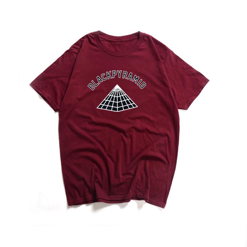 Swag Summer T Shirt Unisex Women BLACK PYRAMID Hip Hop Print Short Sleeves Chirs Brown Rapper Cool T-Shirt Unisex Colorful O-Neck Tops