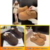Unisex Faux Fur Lined Birkenstock Slide Sandals With Thick Soles For Winter And Autumn Wear