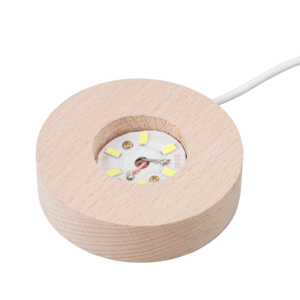 Round 3D Crystal Lamp Luminous Base Color Changing Light Large Desktop Night Light For Boys
