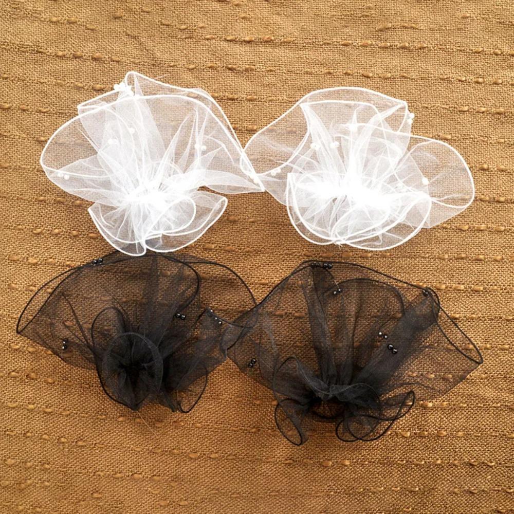 1Pair Detachable Wedding Cuffs Lace Mesh Bride Wristband Elegant Fake Hand Sleeves Party