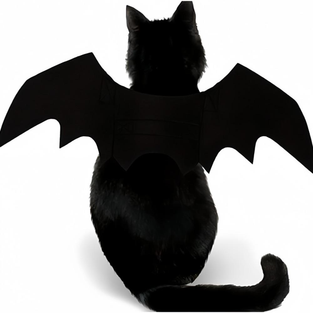 Pet Bat Wings Felt Straps Magic Tape Self-adhesive Clothing for Small Cat Dogs Transformation Parties Halloween Funny Costumes