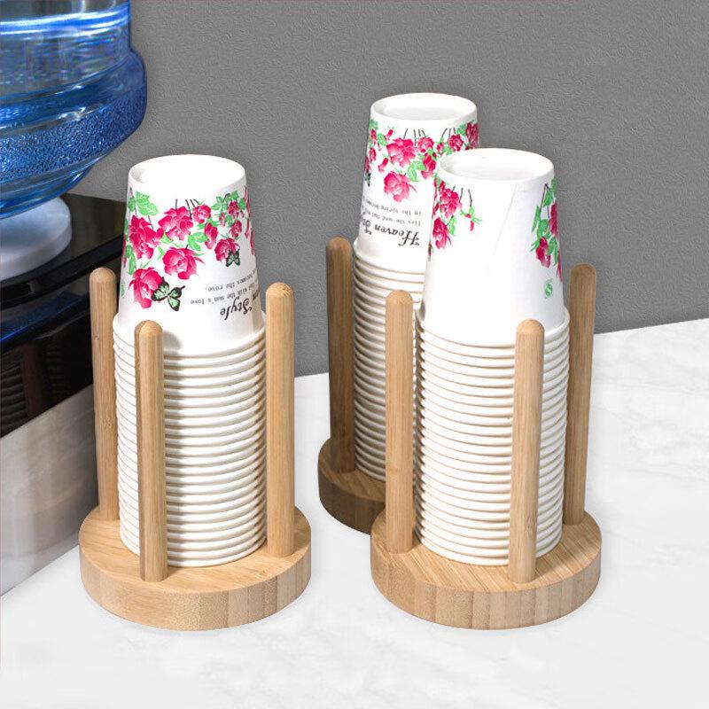 Bamboo Disposable Cup Dispenser